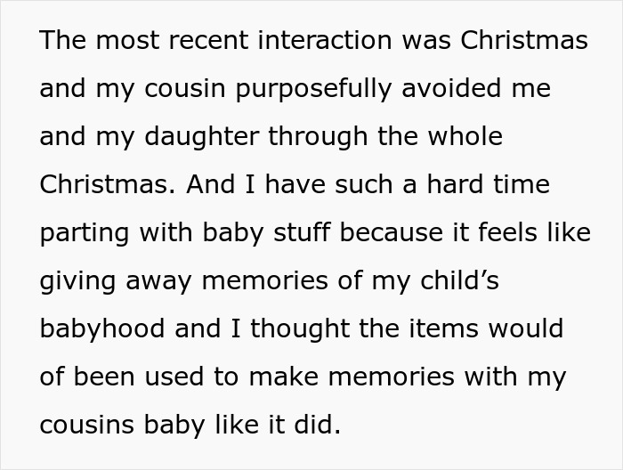 Woman Considers Cutting Out Her Favorite Cousin From Her Life After How Nasty She Became As A Mom Woman Considers Cutting Out Her Favorite Cousin From Her Life After How Nasty She Became As A Mom