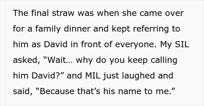 Text conversation about MIL renaming grandson and causing family tension. Text conversation about MIL renaming grandson and causing family tension.