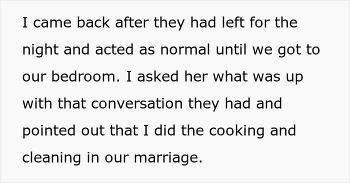 Text exchange about household roles where husband defends his helpfulness in marriage. Text exchange about household roles where husband defends his helpfulness in marriage.