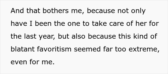 Text expressing concern over familial favoritism and inheritance to brother. Text expressing concern over familial favoritism and inheritance to brother.