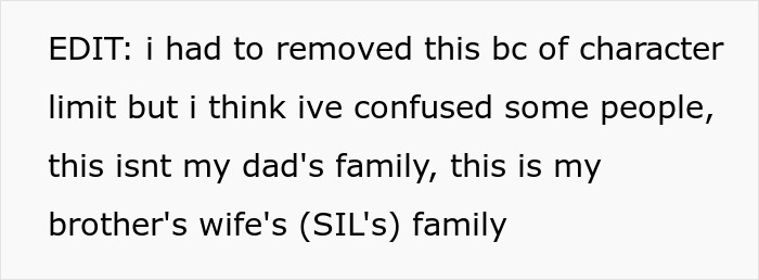 Text clarifying family confusion related to SIL. Text clarifying family confusion related to SIL.