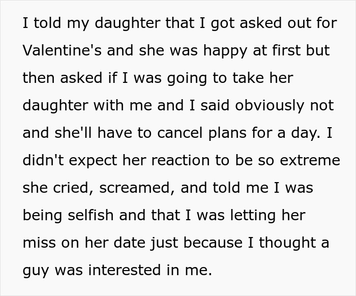 Text exchange where grandma declines babysitting on Valentine's, surprising daughter. Text exchange where grandma declines babysitting on Valentine's, surprising daughter.