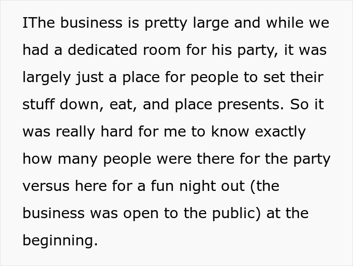 Text narrating a parent's challenges at a child's party, large venue, dedicated room. Text narrating a parent's challenges at a child's party, large venue, dedicated room.