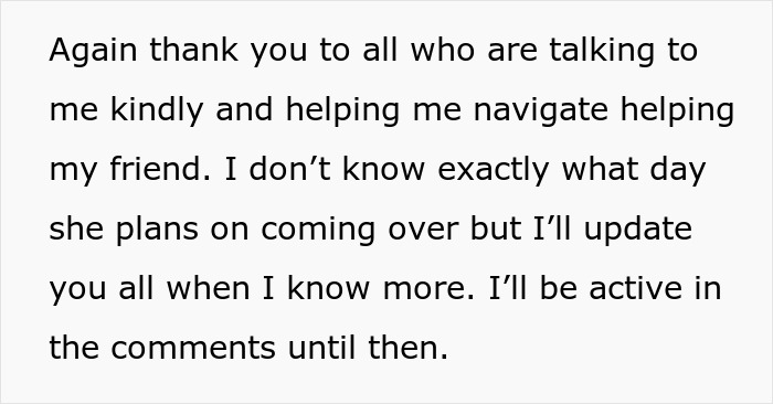 Text discussing gratitude and updates about helping a friend; relates to testing a woman with a dog. Text discussing gratitude and updates about helping a friend; relates to testing a woman with a dog.