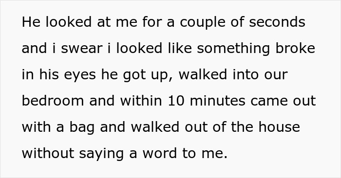 Text highlighting a husband's reaction to a woman's joke and subsequent divorce papers. Text highlighting a husband's reaction to a woman's joke and subsequent divorce papers.