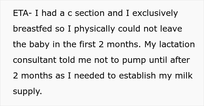 Text about breastfeeding and challenges after a C-section, mentioning advice from a lactation consultant. Text about breastfeeding and challenges after a C-section, mentioning advice from a lactation consultant.