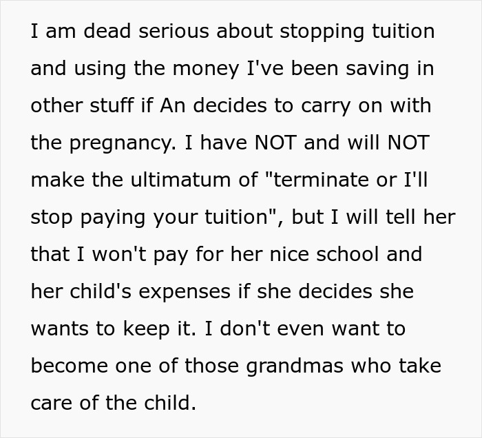 Text discussing college fund and pregnancy decisions related to a teen mom's legacy. Text discussing college fund and pregnancy decisions related to a teen mom's legacy.