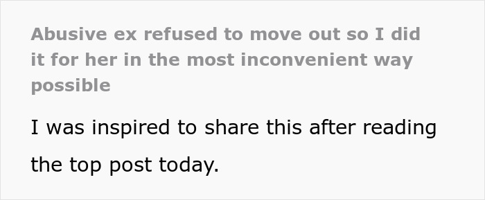 Text describing revenge on toxic girlfriend with story about an ex refusing to move out. Text describing revenge on toxic girlfriend with story about an ex refusing to move out.