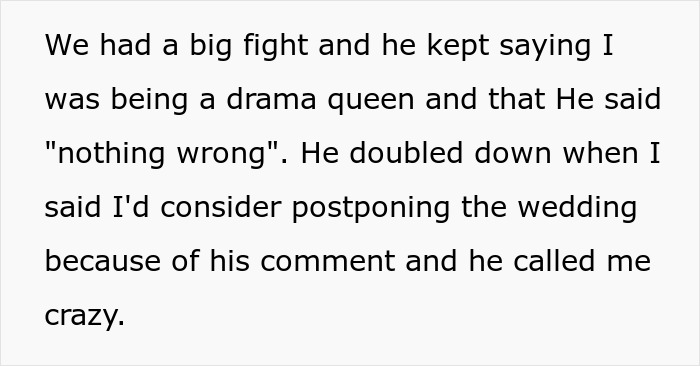 Woman Postpones Her Wedding, People Advise To Call It Off Because Of Fiancé’s Hurtful Comments Woman Postpones Her Wedding, People Advise To Call It Off Because Of Fiancé’s Hurtful Comments