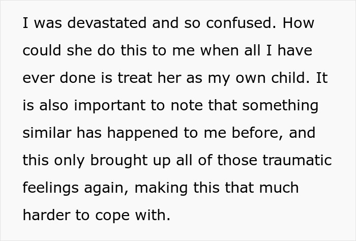 Text excerpt expressing distress over a stepdaughter's pathological lies, causing emotional turmoil. Text excerpt expressing distress over a stepdaughter's pathological lies, causing emotional turmoil.