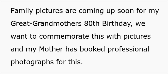 Text about family pictures for a great-grandmother's 80th birthday celebration and professional photographs. Text about family pictures for a great-grandmother's 80th birthday celebration and professional photographs.