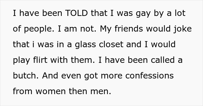 Text about personal experiences and stereotypes related to sexuality and identity. Text about personal experiences and stereotypes related to sexuality and identity.