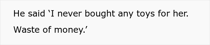 Text about a man not buying toys for his parrot, considering it a waste of money, highlighting being a bad pet parent. Text about a man not buying toys for his parrot, considering it a waste of money, highlighting being a bad pet parent.