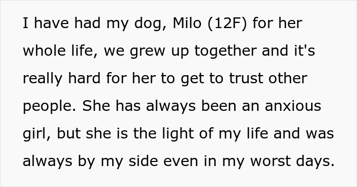 Woman shares emotional story about her anxious dog, Milo, highlighting trust and companionship. Woman shares emotional story about her anxious dog, Milo, highlighting trust and companionship.