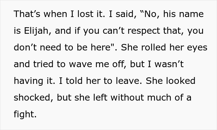 Text about MIL renaming grandson, DIL stands firm, insists on respect, and asks MIL to leave. Text about MIL renaming grandson, DIL stands firm, insists on respect, and asks MIL to leave.