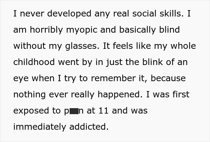 Text expressing an adult "iPad kid's" regret over a lost childhood and social isolation. Text expressing an adult "iPad kid's" regret over a lost childhood and social isolation.