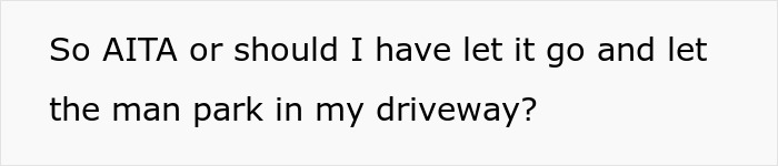 Text questioning if allowing a car in the neighbor’s driveway during a yard sale was the right action. Text questioning if allowing a car in the neighbor’s driveway during a yard sale was the right action.