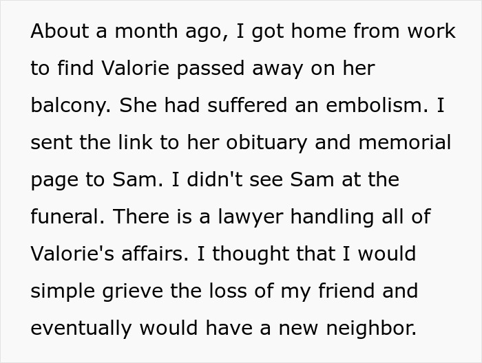 Text expressing concerns about sharing inheritance from a friend's passing. Text expressing concerns about sharing inheritance from a friend's passing.