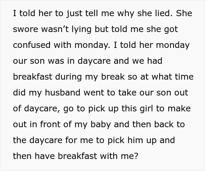 Text exchange about a woman creating a lie to sabotage a friend's marriage. Text exchange about a woman creating a lie to sabotage a friend's marriage.