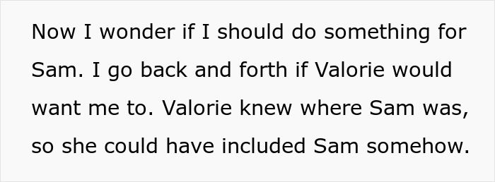 Text pondering whether to share an inheritance received from a friend with her daughter, reflecting on inclusion choices. Text pondering whether to share an inheritance received from a friend with her daughter, reflecting on inclusion choices.