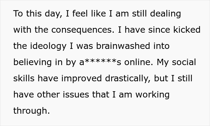 Text excerpt about adult "iPad Kid" reflecting on youth challenges and social skill improvements. Text excerpt about adult "iPad Kid" reflecting on youth challenges and social skill improvements.