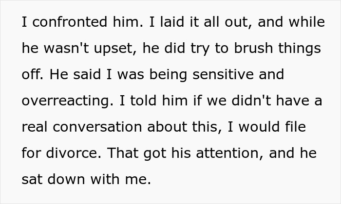 Text excerpt discussing confrontation about an insidious work wife affecting a marriage. Text excerpt discussing confrontation about an insidious work wife affecting a marriage.
