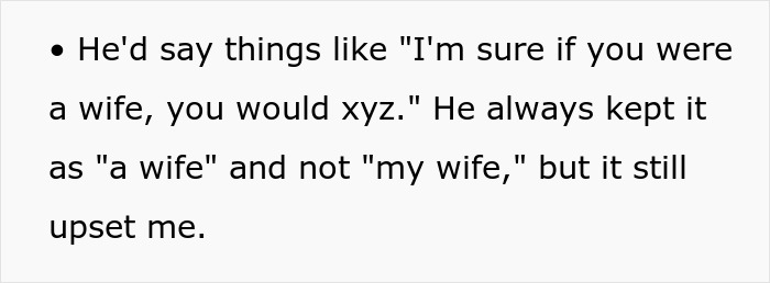 Text excerpt about a husband discussing hypothetical scenarios with a "work wife" that upset his real wife. Text excerpt about a husband discussing hypothetical scenarios with a "work wife" that upset his real wife.