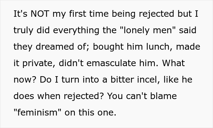 Text expressing feelings of rejection and reactions after asking out a "lonely" Zoomer best friend. Text expressing feelings of rejection and reactions after asking out a "lonely" Zoomer best friend.