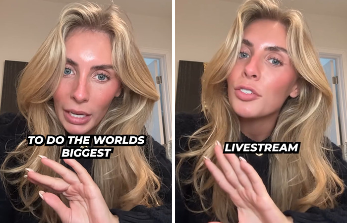 Bonnie Blue discussing upcoming livestream event. Bonnie Blue discussing upcoming livestream event.