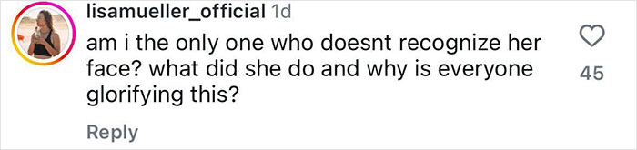 Instagram comment questioning Photoshop use on Elle Macpherson photos, discussing recognition and glorification. Instagram comment questioning Photoshop use on Elle Macpherson photos, discussing recognition and glorification.