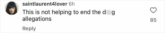 Comment by user expressing concern over allegations, mentioning the situation is not helping the case. Comment by user expressing concern over allegations, mentioning the situation is not helping the case.