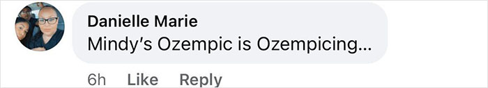Comment about Mindy Kaling's slim figure at a movie premiere, mentioning Ozempic. Comment about Mindy Kaling's slim figure at a movie premiere, mentioning Ozempic.