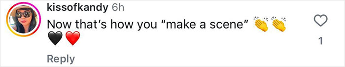 Comment praising Kim Kardashian's style with clapping emojis, following Grammys fashion incident. Comment praising Kim Kardashian's style with clapping emojis, following Grammys fashion incident.