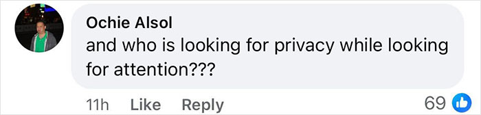 Social media comment questioning intentions, linked to self promotion debate. Social media comment questioning intentions, linked to self promotion debate.