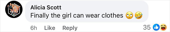 Comment discussing a girl wearing clothes, related to Kanye West and Bianca Censori, with emoji reactions and likes. Comment discussing a girl wearing clothes, related to Kanye West and Bianca Censori, with emoji reactions and likes.