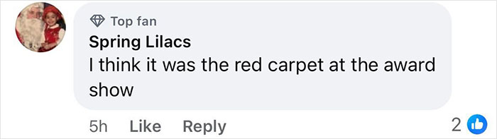 Comment from "Spring Lilacs" about a red carpet moment, possibly linked to divorce rumors involving Kanye West. Comment from "Spring Lilacs" about a red carpet moment, possibly linked to divorce rumors involving Kanye West.