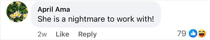 Text chat with a comment accusing someone of being difficult to work with, amidst "fat-shaming" controversy. Text chat with a comment accusing someone of being difficult to work with, amidst "fat-shaming" controversy.