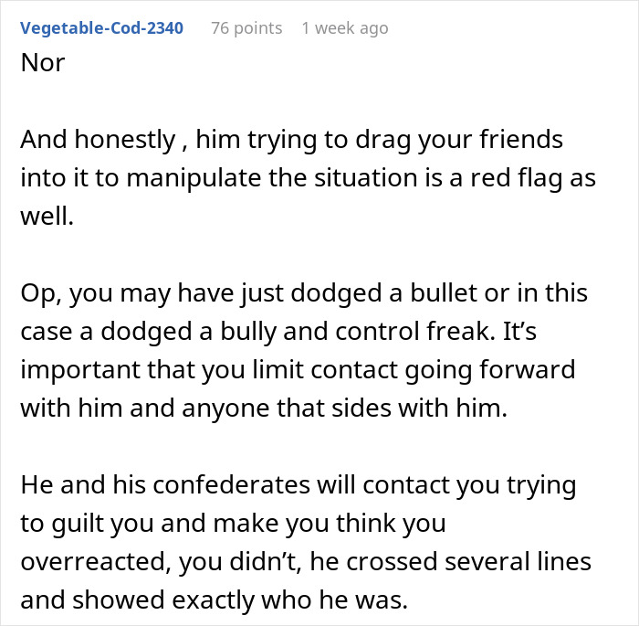 Text from an online forum discussing a boyfriend's true colors after his girlfriend's sudden inheritance. Text from an online forum discussing a boyfriend's true colors after his girlfriend's sudden inheritance.