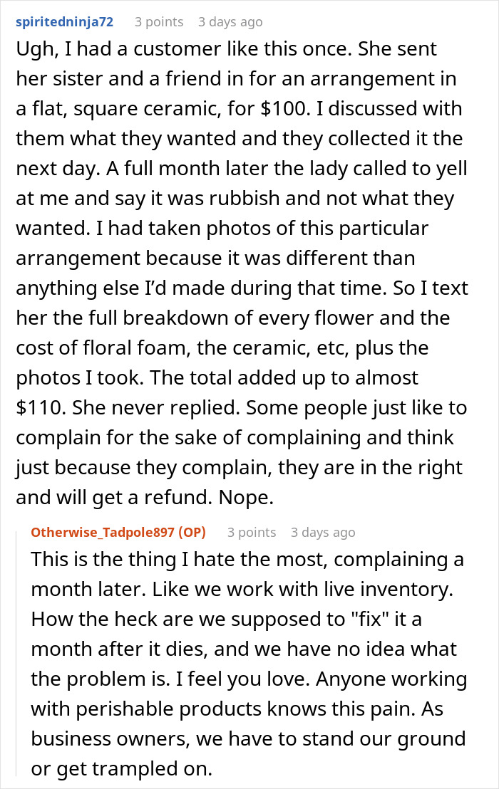 Discussion about entitled woman leaving bad reviews, customer complaint on Reddit thread. Discussion about entitled woman leaving bad reviews, customer complaint on Reddit thread.