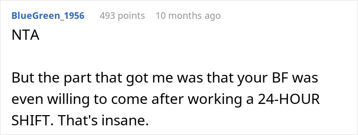 Text post discussing a woman's decision to cancel her birthday dinner, highlighting support from her boyfriend. Text post discussing a woman's decision to cancel her birthday dinner, highlighting support from her boyfriend.