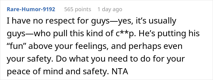 Comment criticizing a man for prioritizing fun over wife's safety at pregnancy appointments. Comment criticizing a man for prioritizing fun over wife's safety at pregnancy appointments.