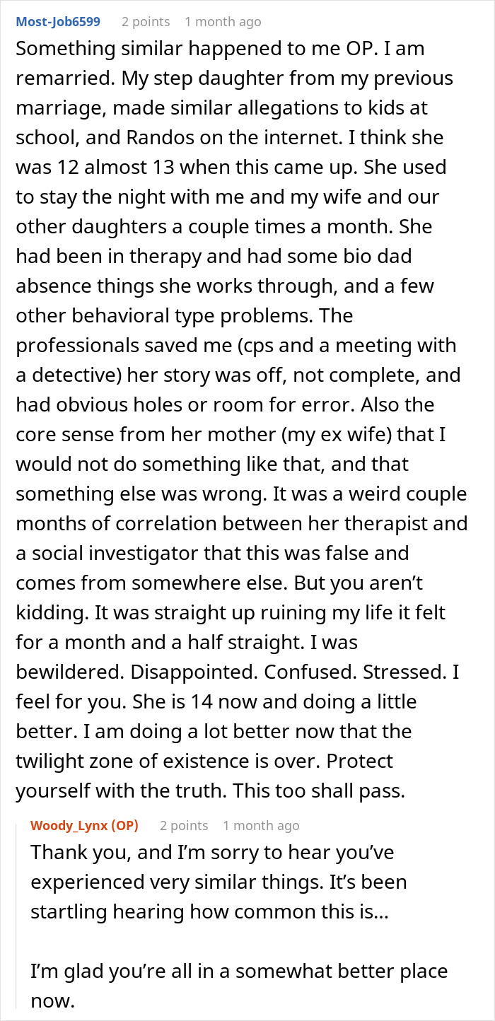 Reddit thread discussing impact of stepdaughter's pathological lies on a man's life. Reddit thread discussing impact of stepdaughter's pathological lies on a man's life.