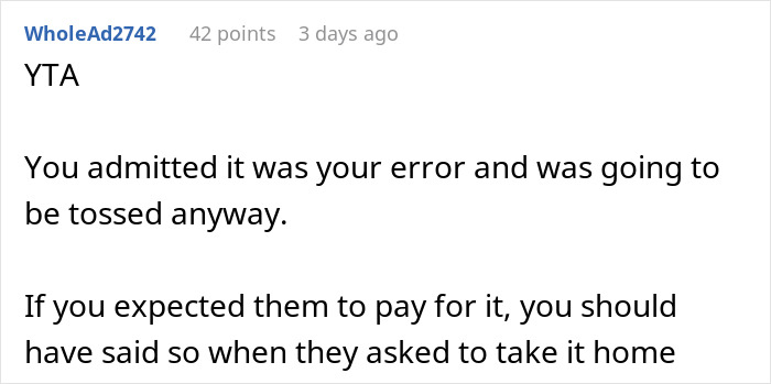 Comment on a woman refusing to pay for her friends' takeaway meal, discussing responsibility. Comment on a woman refusing to pay for her friends' takeaway meal, discussing responsibility.