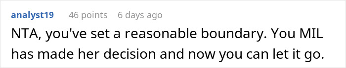 Comment on setting boundaries with mother-in-law after childbirth, gaining community support. Comment on setting boundaries with mother-in-law after childbirth, gaining community support.