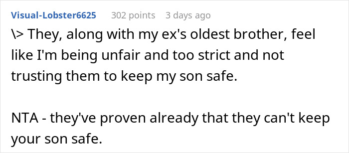 Mom criticized for being unfair and too strict about son's stepsiblings at BBQ, Reddit comment. Mom criticized for being unfair and too strict about son's stepsiblings at BBQ, Reddit comment.