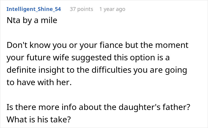 Reddit comment discussing relationship dynamics and challenges with a fiance. Reddit comment discussing relationship dynamics and challenges with a fiance.