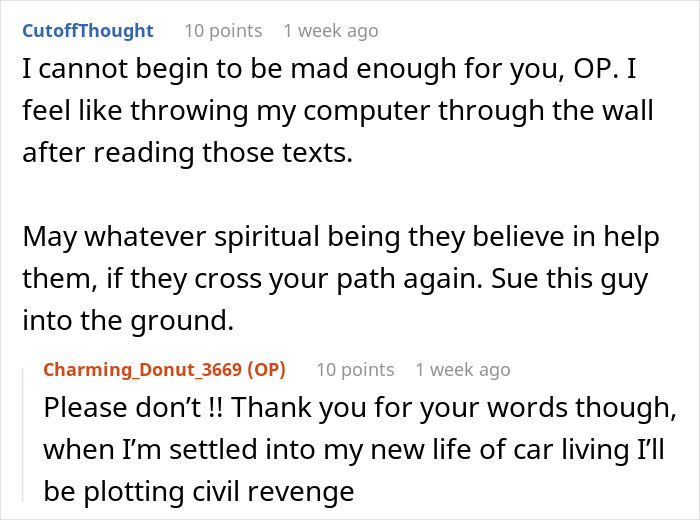 Reddit comment thread discussing roommate stealing rent money, with emotional responses and suggestions for seeking justice. Reddit comment thread discussing roommate stealing rent money, with emotional responses and suggestions for seeking justice.