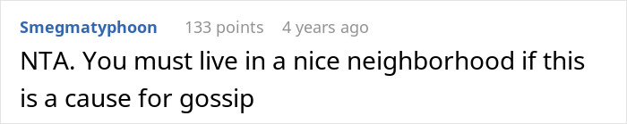 Comment discussing a neighborhood in the context of a yard sale and police intervention. Comment discussing a neighborhood in the context of a yard sale and police intervention.