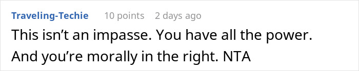 Comment supporting man refusing to let friends use backyard for wedding. Comment supporting man refusing to let friends use backyard for wedding.