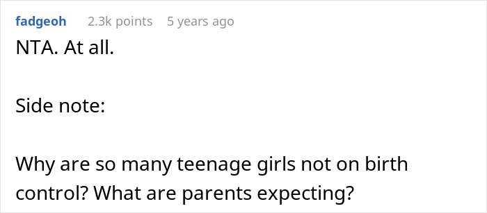 Reddit comment questioning teen pregnancy and parental expectations, related to a family legacy of being a teen mom. Reddit comment questioning teen pregnancy and parental expectations, related to a family legacy of being a teen mom.